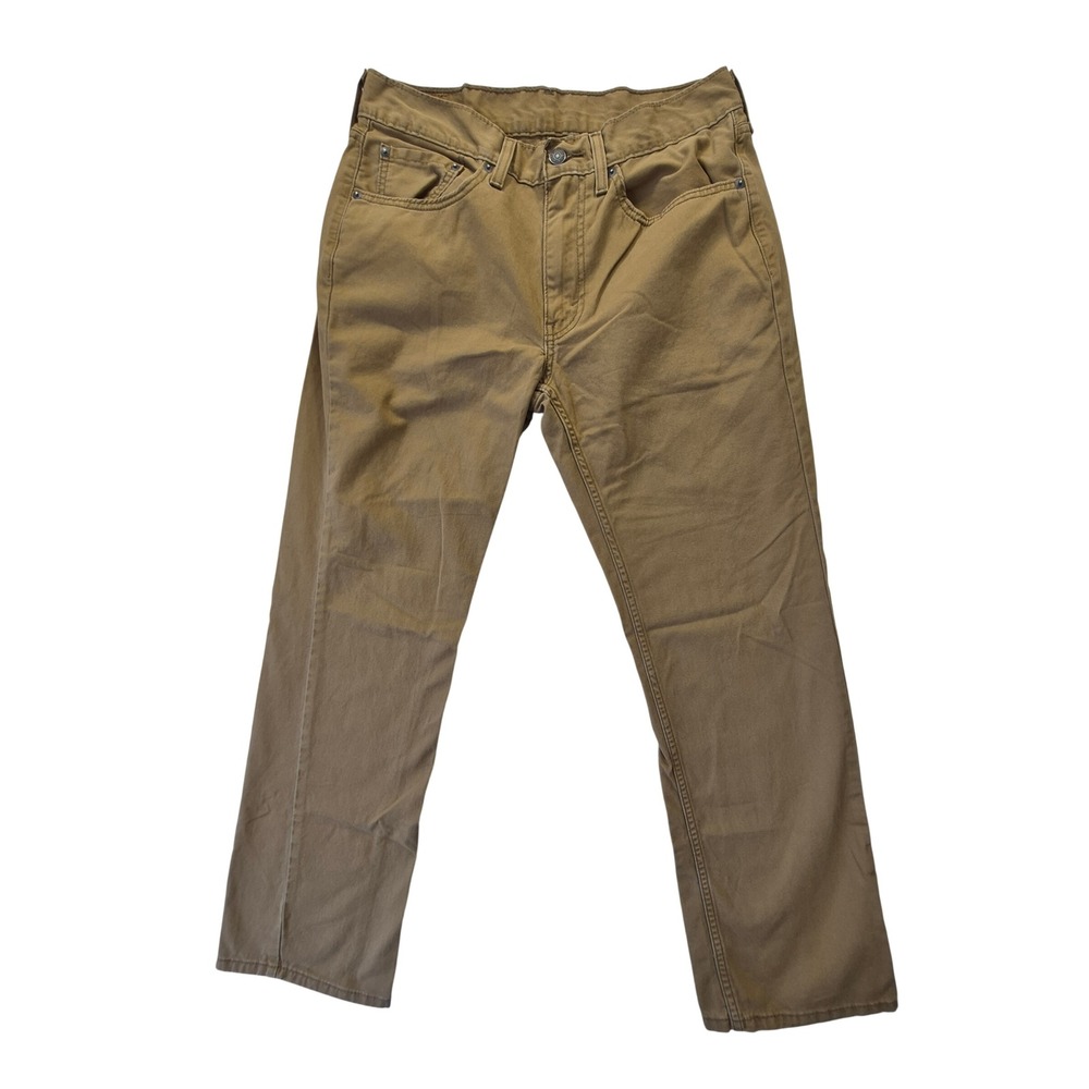Levis 514 Straight Fit Tan Khaki Cotton Twill Pants Mens 32x29 PC9-00514-0531